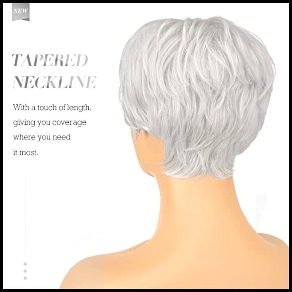 Synthetic Short Pixie Wig Glueless Layered Wavy Modern Chic Cosplay main image 5